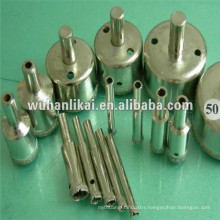 wet drilling electroplated diamond drill bit for glass stone